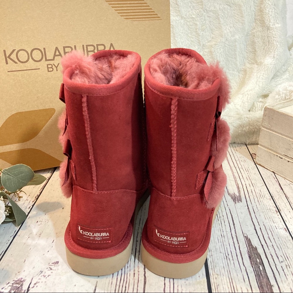 Ugg koolaburra Victoria fur wine short boots NIB - Picture 6 of 7